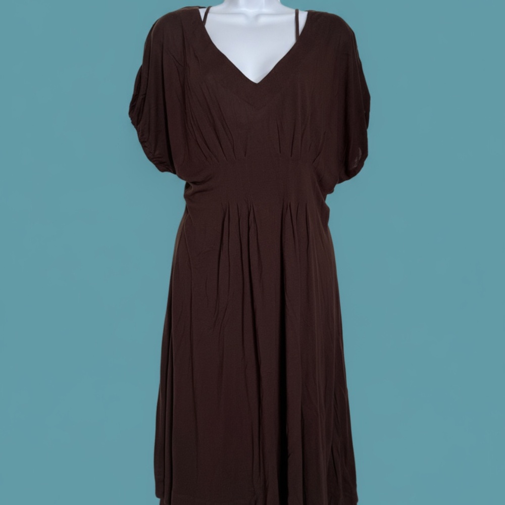 Deletta Modal Jersey Midi Dress Brown M